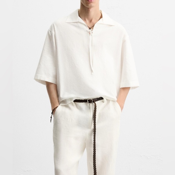 Nwt- Zara Man- Boucle textured shirt- Small - Picture 1 of 8